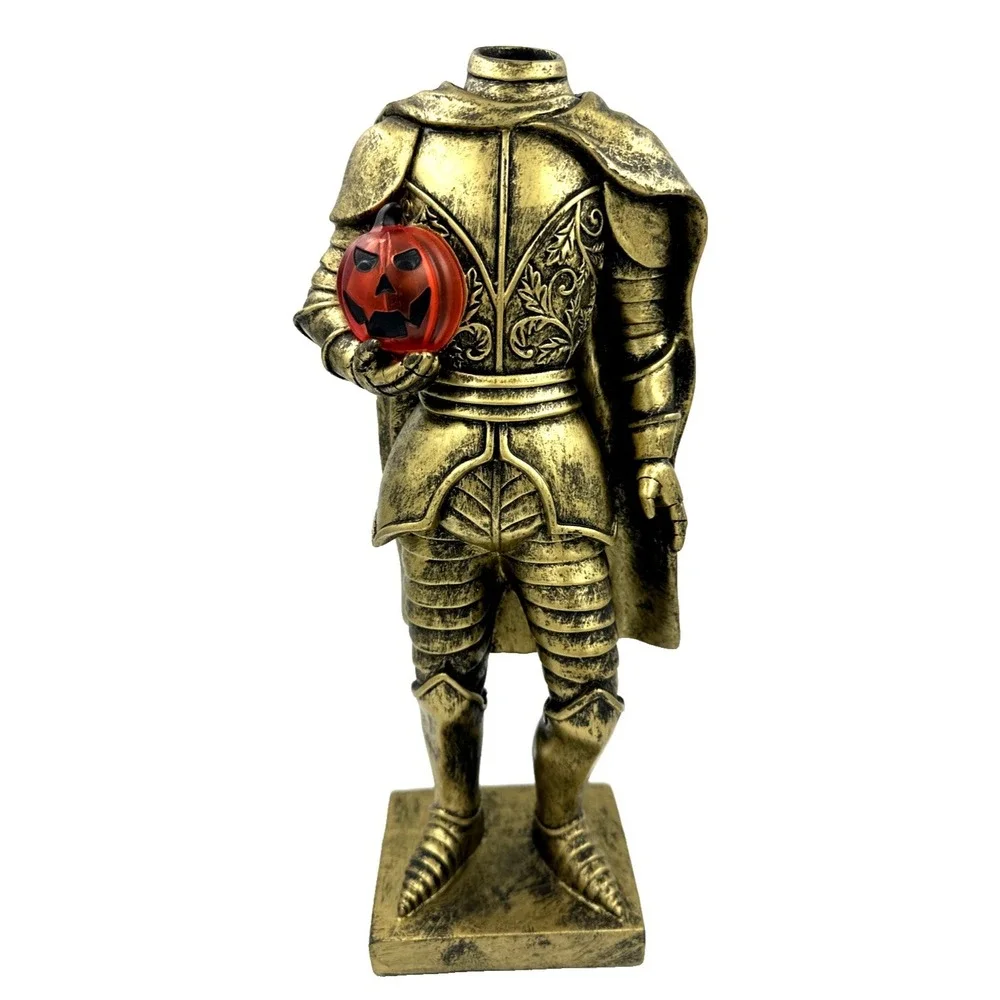 Martha Stewart Halloween Golden Knight Headless Horseman LED Light Up 14in